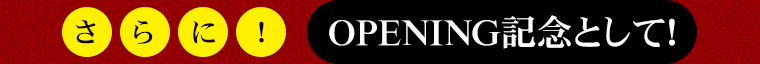 さらに！OPENING記念として！